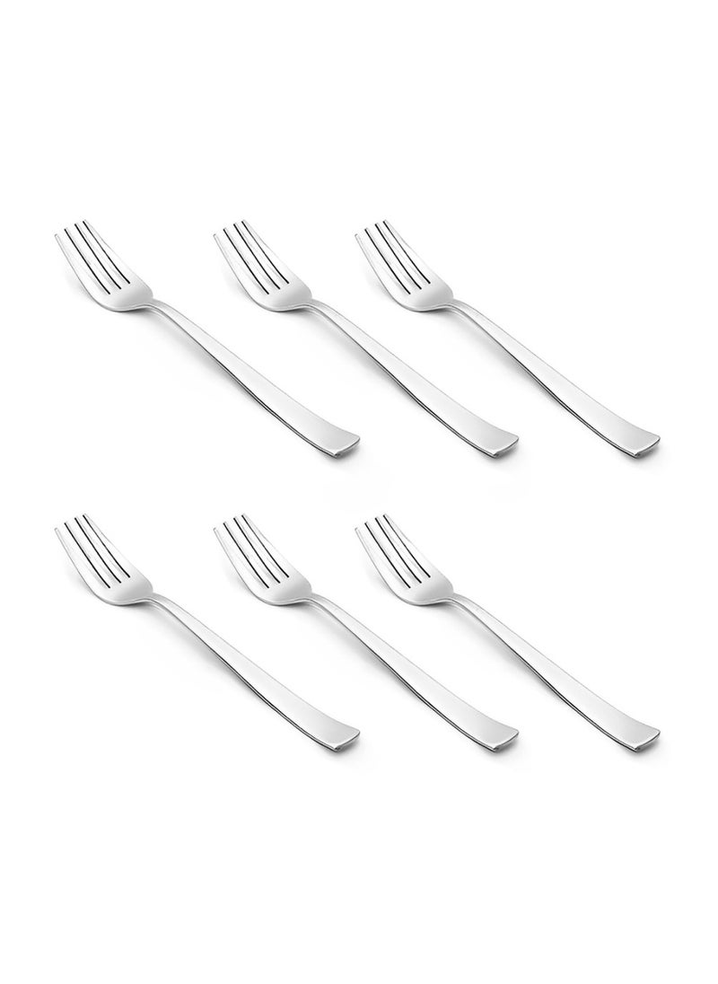 Awm Premium Stainless Steel Fork Set – Set of 6 (20cm Length) – Durable, Rust-Resistant, Mirror Finish  - Image 1