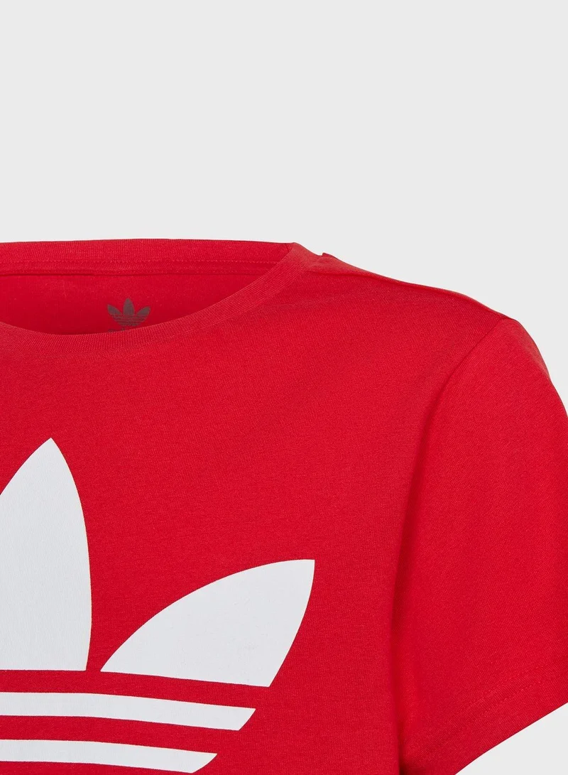 Adidas TREFOIL TEE Red Originals Kids T-SHIRTS