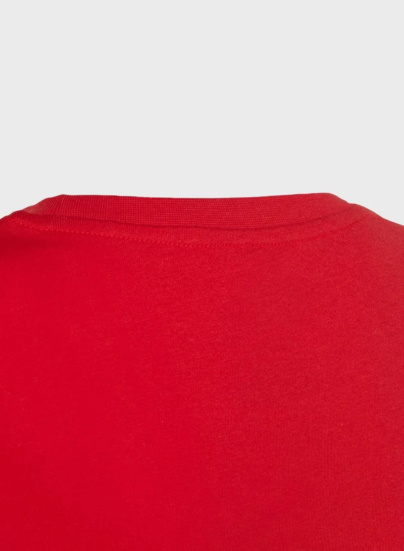 Adidas TREFOIL TEE Red Originals Kids T-SHIRTS