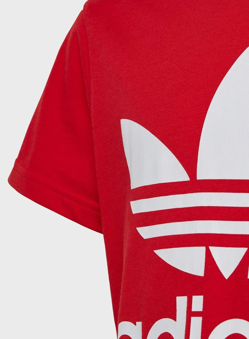 Adidas TREFOIL TEE Red Originals Kids T-SHIRTS