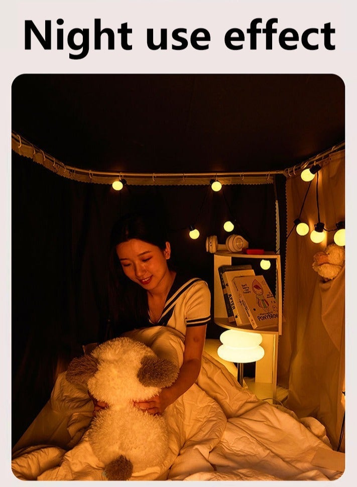 Bluejw Bed Canopy Tents Curtain Blackout Single Bed Tent Student Shading Cloth Canopy Dormitory Mosquito Net Sleep Privacy Protection with Frame for Children Bedroom With Bear Pattern - Image 4