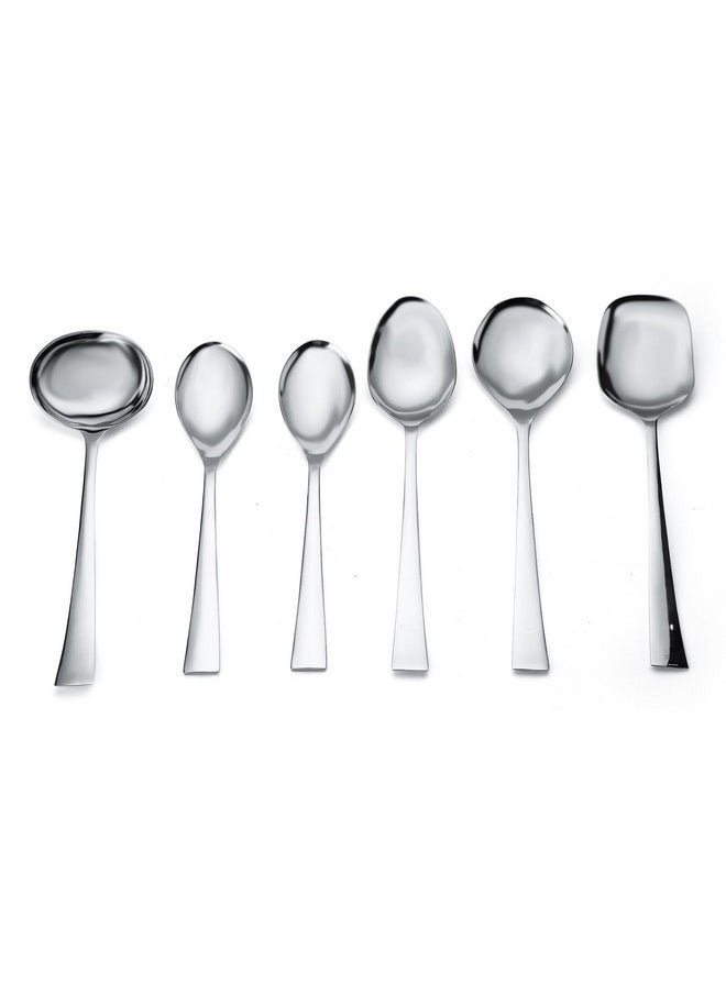 FNS FnS Slim Line Premium Stainless Steel 6 pcs Serving Spoons Set(Serving Spoon Small, Serving Spoon Large, Gravy Ladle Large, Veg Serving Large, Rice Server Large)  - Image 2