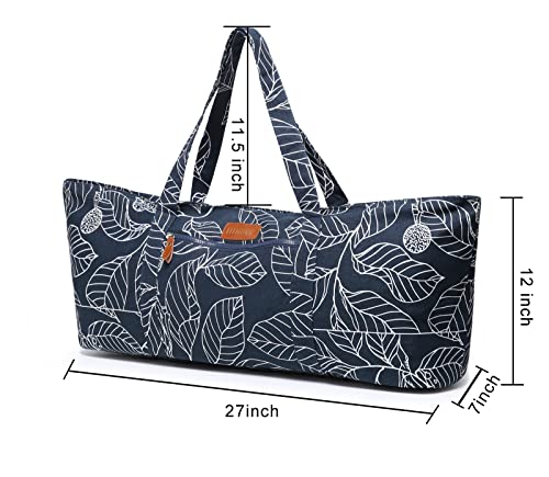 ELENTURE Large Yoga Mat Bag for Women Men, Travel Gym Bag for Pilates Office Beach Workout, Yoga Mat Tote Carrier with Mat Strap for 1/4" 1/2" Thick Exercise Yoga Mat - Image 3