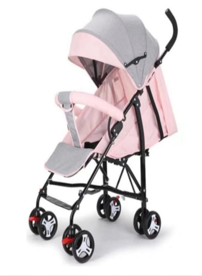 Luxurious lightweight children's crutch stroller, foldable with one hand, from birth to 3 years with an adjustable canopy great for the plane,