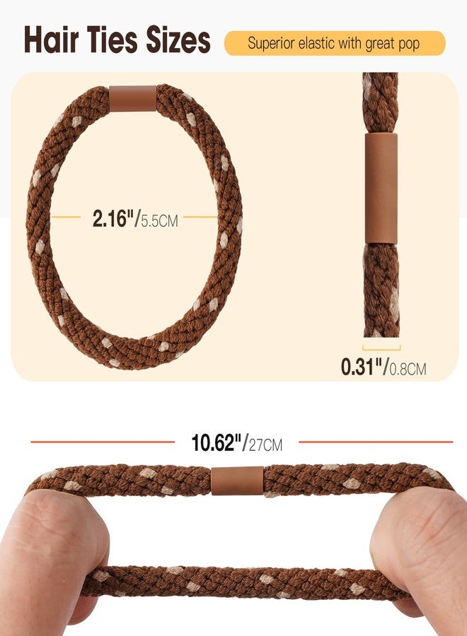 EasYoung 12pcs Braided Men's Hair Ties, No damage No Crease Breakage,Buns Curly Thick Dense Long Hair Ties for Guys - Image 3