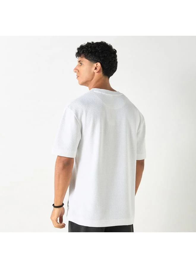 STARTER Starter Logo Applique Crew Neck T-shirt with Short Sleeves