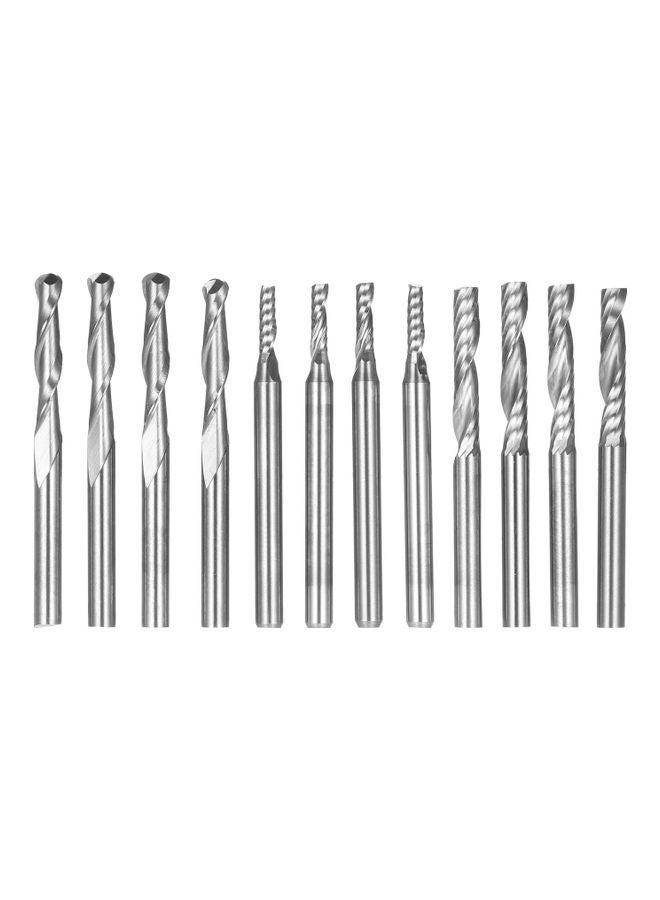 NIBEMINENT 12-Piece Shank CNC Router Bits Silver  - Image 1