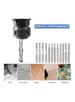 NIBEMINENT 12-Piece Shank CNC Router Bits Silver  - Image 2