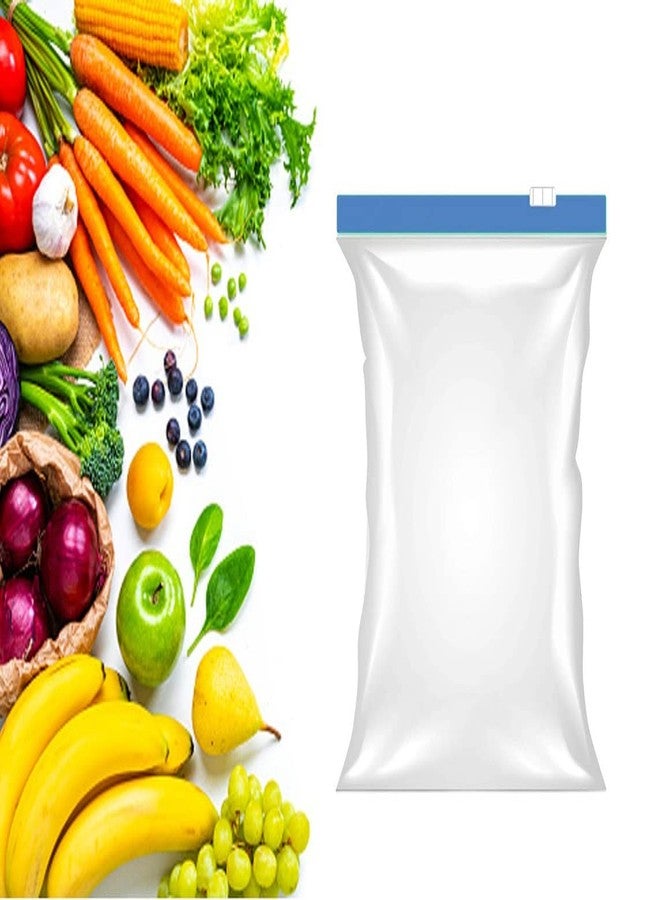 pristu Zip lock Bag For Storage, Zip lock Pouches Freezer RE-USABLE Zipper Bags For Fridge Storage Vegetable, Medium 9"X 10" (22.86cm X25.4cm)(pack of 10) - Image 2