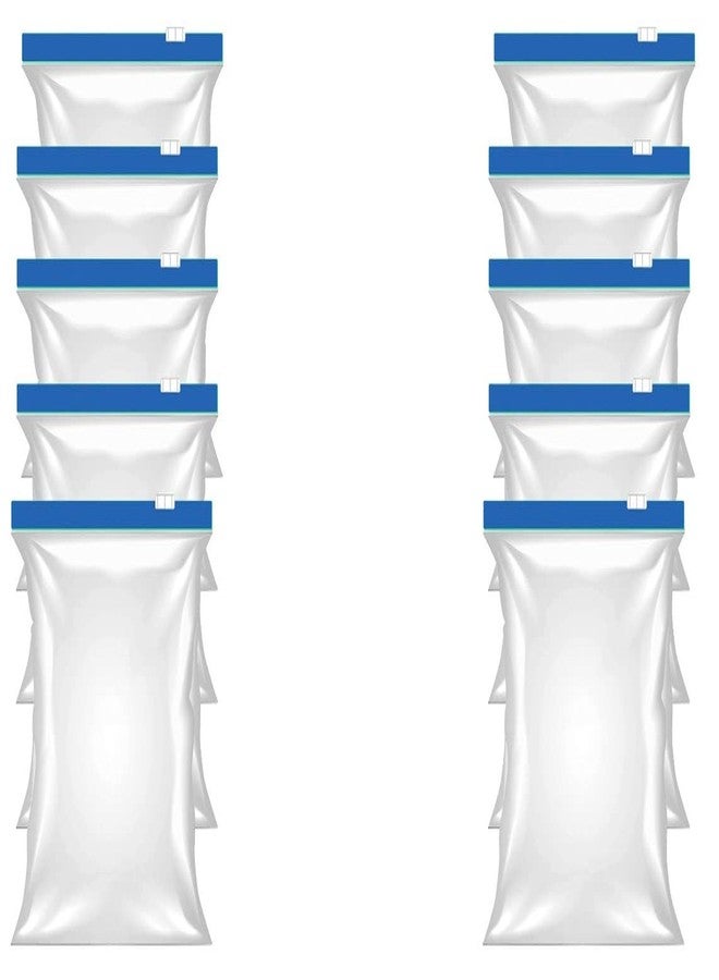 pristu Zip lock Bag For Storage, Zip lock Pouches Freezer RE-USABLE Zipper Bags For Fridge Storage Vegetable, Medium 9"X 10" (22.86cm X25.4cm)(pack of 10) - Image 1