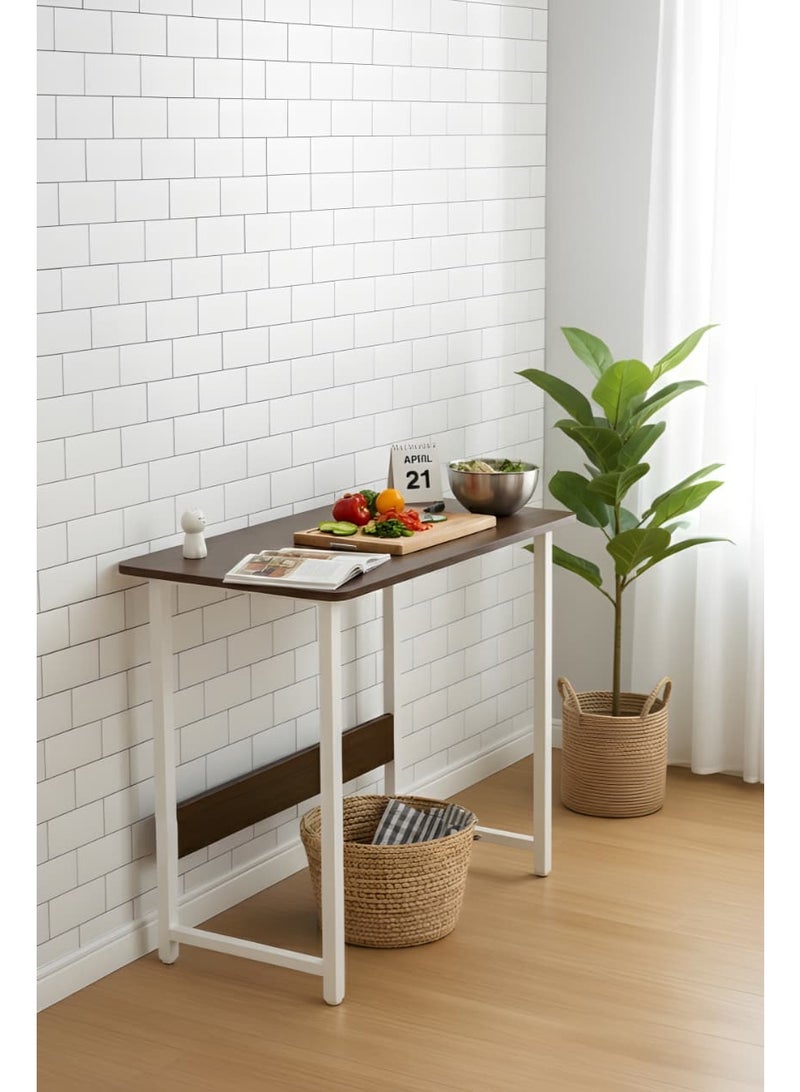 NZONE STORE Versatile side table with a modern design – durable wooden top with a sturdy metal frame - Image 1