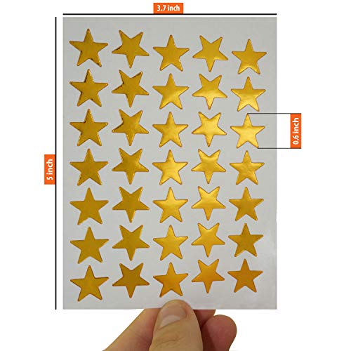 IFAMIO 3500 Count Star Stickers for Paper Notebook, Journal Gold Silver Self-Adhesive Foil Star Labels 100 Sheets - Image 3