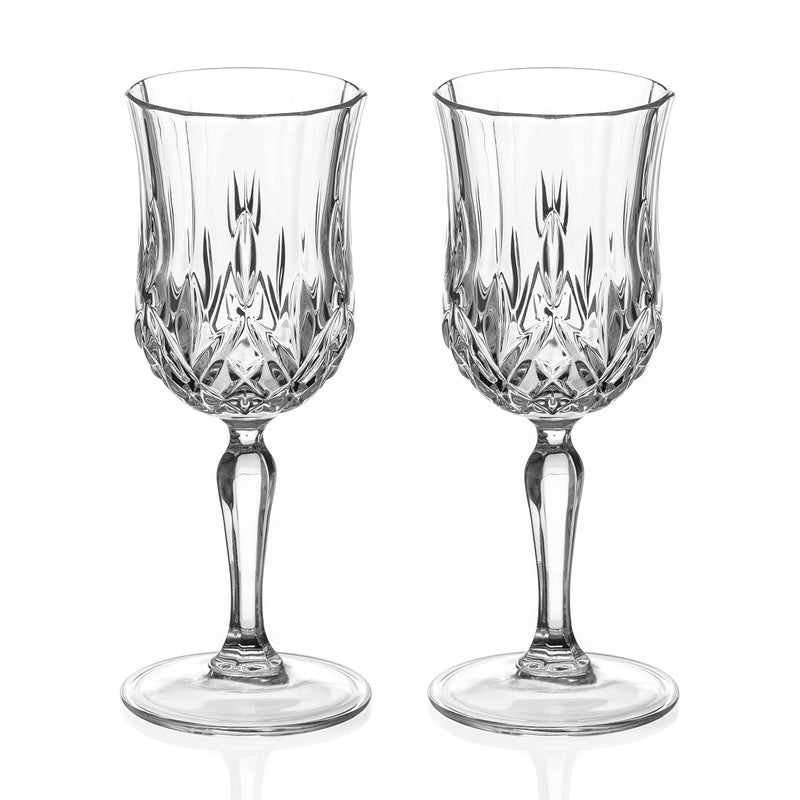 DIAMANTE Dorchester Aperitif Port Glasses or Small Wine Glasses Nick  Nora  Made from Premium Lead Free Crystal  Set of 2