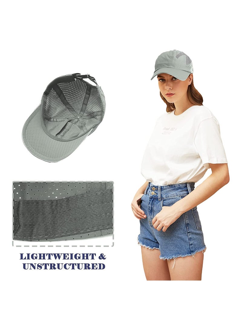 SYOSI Baseball Cap Mens - Running Cap Quick Dry Sports Cap Mesh Reflective Brim Breathable Sun Hat Unisex Lightweight Adjustable Summer Hats for Outdoor - Image 2