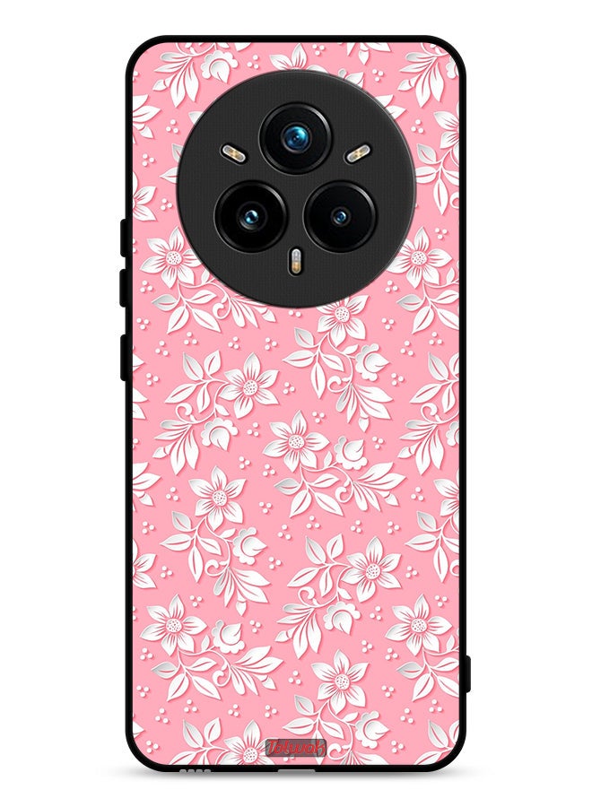 Tolwak Realme 14 Pro 5G Protective Case Cover Flowers Background Pattern