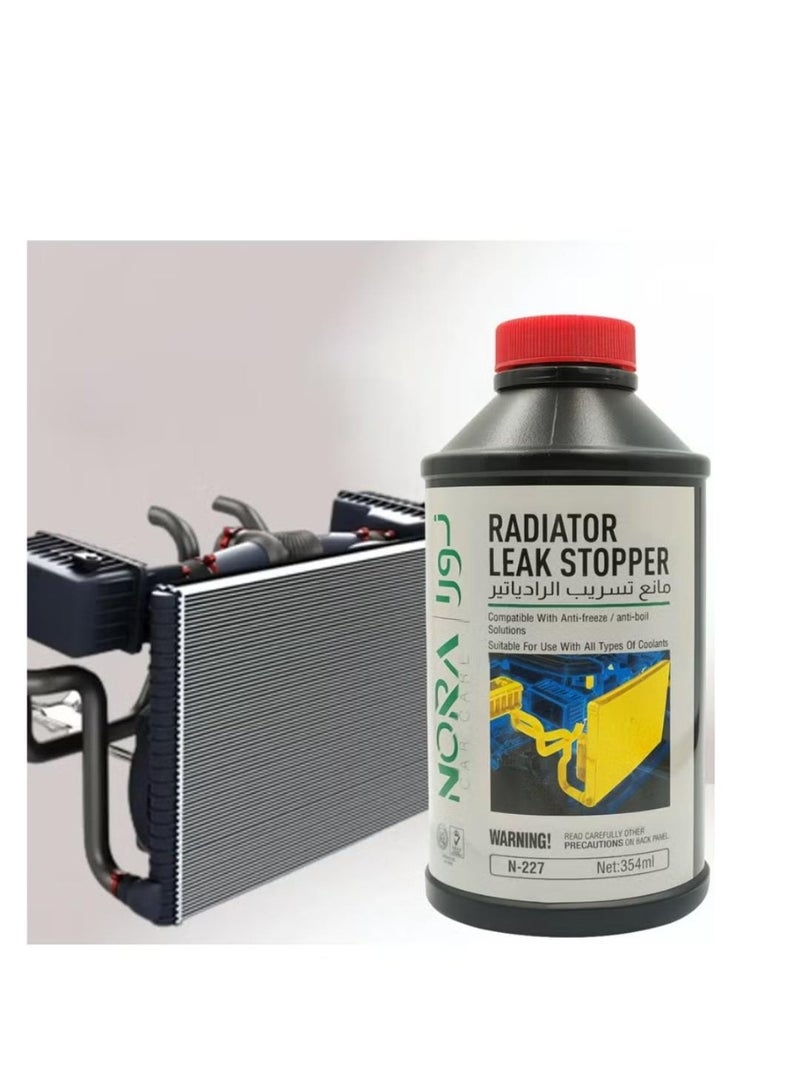 Nora N-227 Radiator Stop Leak - 354 ml, Compatible with all coolants and antifreezes, Prevents radiator and reservoir leaks - Image 1