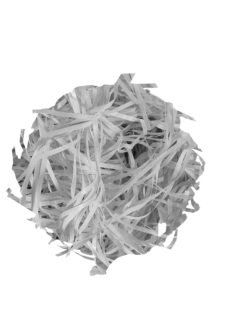 MARKQ Crinkle Cut Shredded Paper Filler for Gift Wrapping Hamper/Basket Filling, Packing Supplies (Grey)  - Image 1