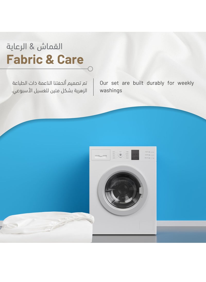 Donetella - طقم ملاءة سرير مكون من قطعتين بمقاس مزدوج (120×200 سم) مع أكياس وسائد وملاءة سرير من الألياف الدقيقة فائقة العمق مقاس 30 سم، لون بيج فاتح - Image 1
