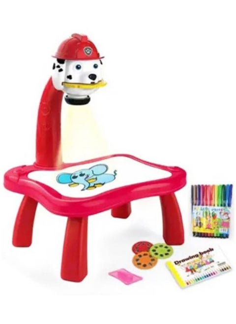 Kids Drawing Tracing Projector Table with Light and Music with 12 Watercolor Pens, 24 Different Patterns and Coloring Book - Smart Kids Drawing Desk with Projector, Scribble and Doodle Boards for Boys and Girls Ages 3-8 - Suitable for Gifts and Toys - Smart Projector Table for Drawing, Tracing and Coloring with LED Light and Music Drawing Board Toy for Kids Learning Writing and Drawing for Boys and Girls - Drawing Projector - Rotating Projector
