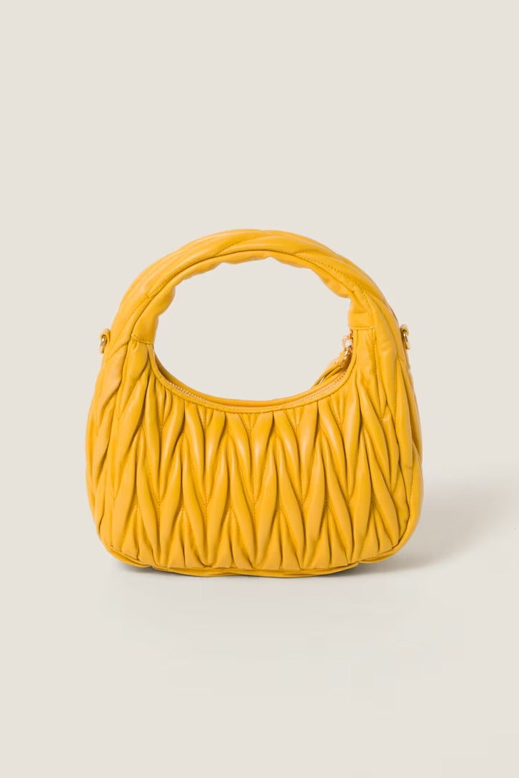 Miu Miu MIU Wander nappa leather hobo Shoulder Bag With Crossbody Strap Zip Closure  - Image 3