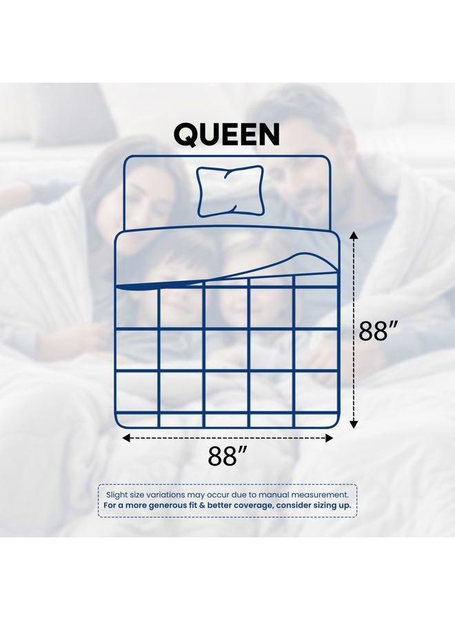 Utopia Bedding Comforter - All Season Comforters Queen Size - Plush Siliconized Fiberfill - White Bed Comforter - Box Stitched - Image 2