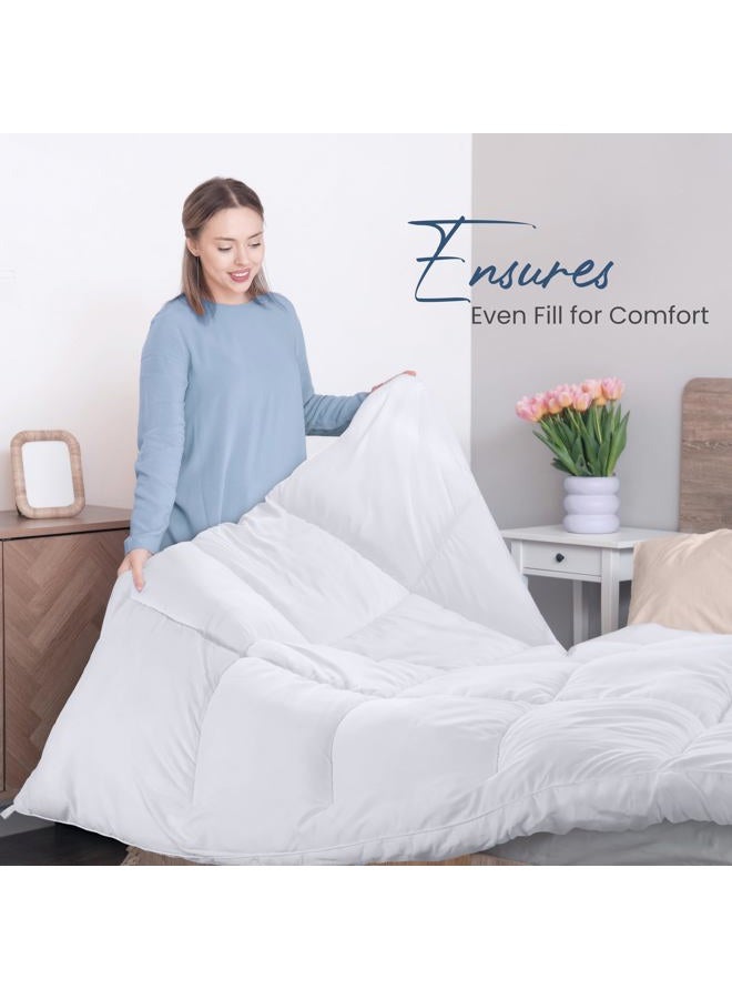 Utopia Bedding Comforter - All Season Comforters Queen Size - Plush Siliconized Fiberfill - White Bed Comforter - Box Stitched - Image 5