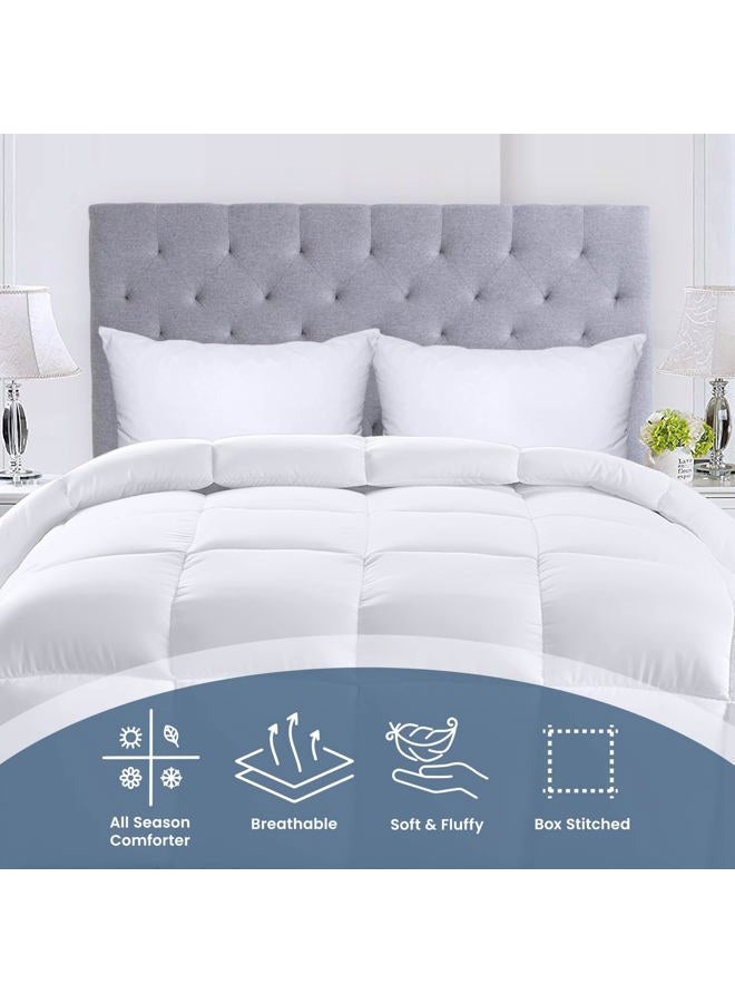 Utopia Bedding Comforter - All Season Comforters Queen Size - Plush Siliconized Fiberfill - White Bed Comforter - Box Stitched - Image 4