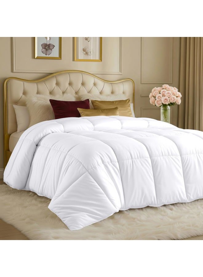 Utopia Bedding Comforter - All Season Comforters Queen Size - Plush Siliconized Fiberfill - White Bed Comforter - Box Stitched - Image 1