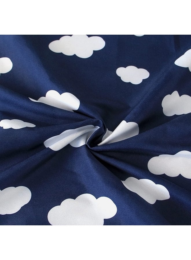 Biloban Square Playard/Playpen Fitted Sheets, Perfect for New Room2 / TotBloc Portable Playard, 2 Pack, Ultra Soft Microfiber, Fitted Playpen Sheet, Navy Cloud and Grey Arrow - Image 3