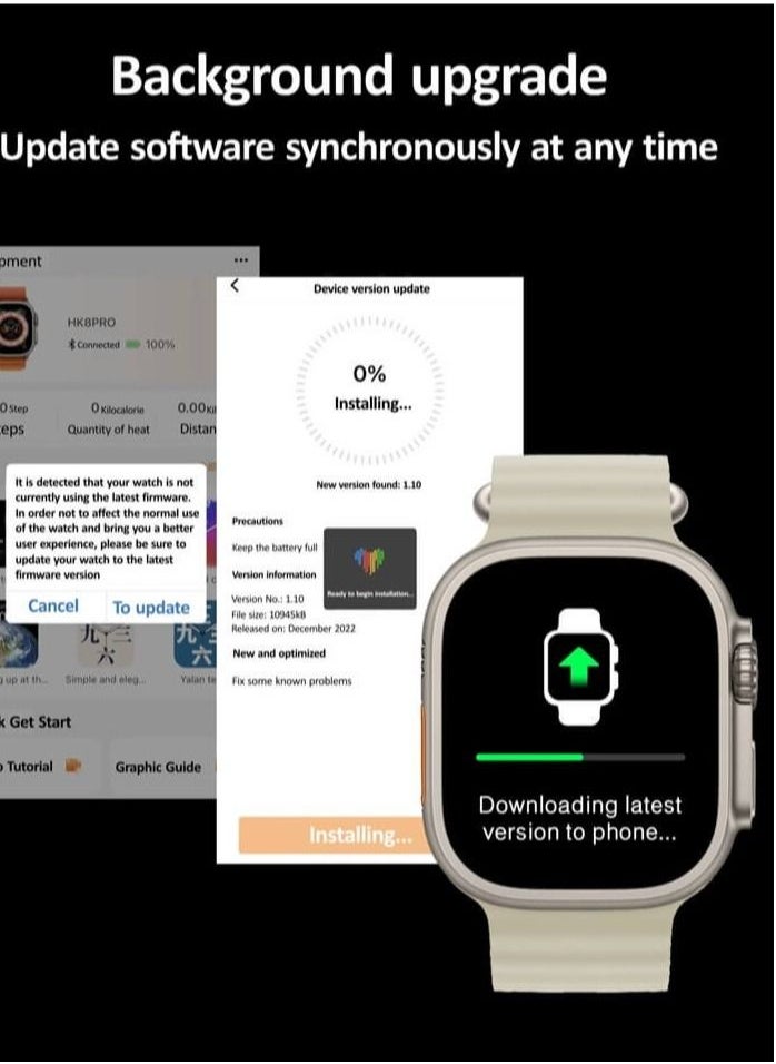 HK - HK 9 Ultra 2 Smart Watch With Wireless Charging Super AMOLED Display AI Chat GPT Playback Music For iOS & Android - Image 1