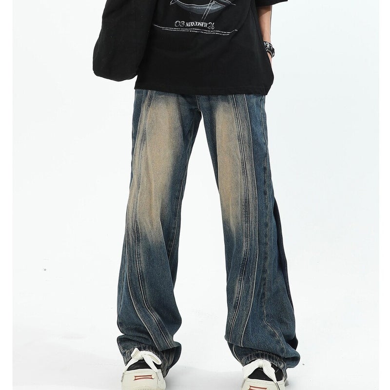 Unisex Classic Denim Jeans Loose Fit Daily Outdoor Wear - Image 2