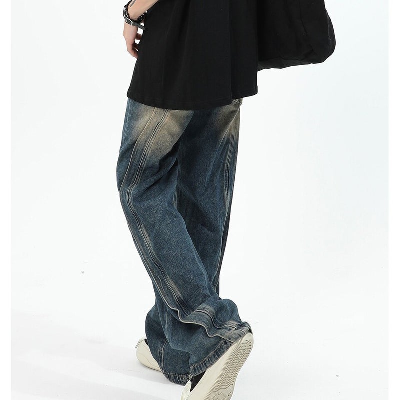 Unisex Classic Denim Jeans Loose Fit Daily Outdoor Wear - Image 3