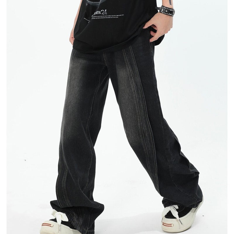Unisex Classic Denim Jeans Loose Fit Daily Outdoor Wear - Image 1