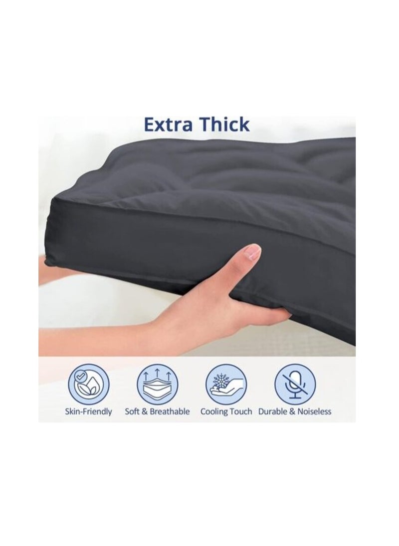DEEP SLEEP Every Night Deep Sleep Mattress Topper Soft Comfort White 500 GSM (Gray, Single Size - W 90 X L 200 Cm)  - Image 5