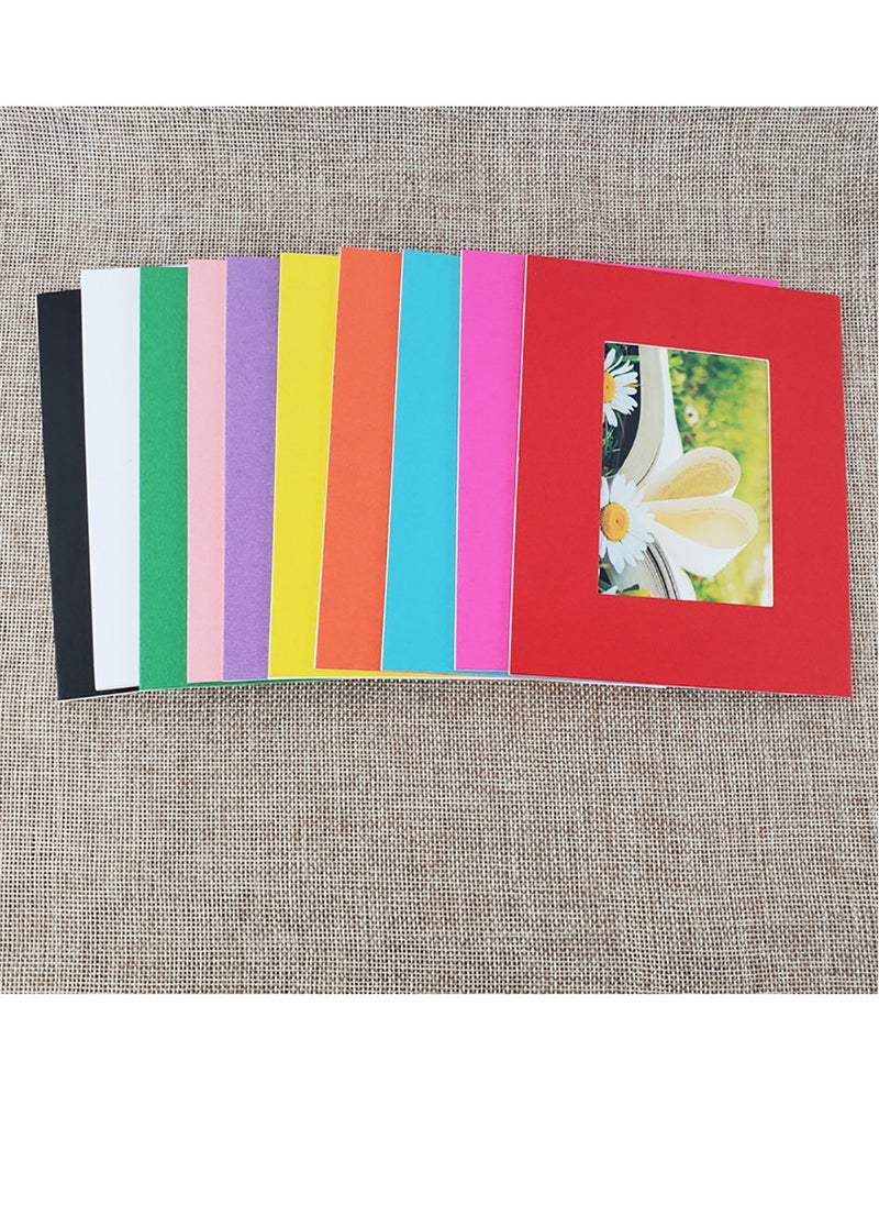 Rubik - Cardboard Photo Frame 10 Pack with Self Adhesive Tape Wall Decorative Picture Album (3.5 x 5 inch) Multicolor - Image 1