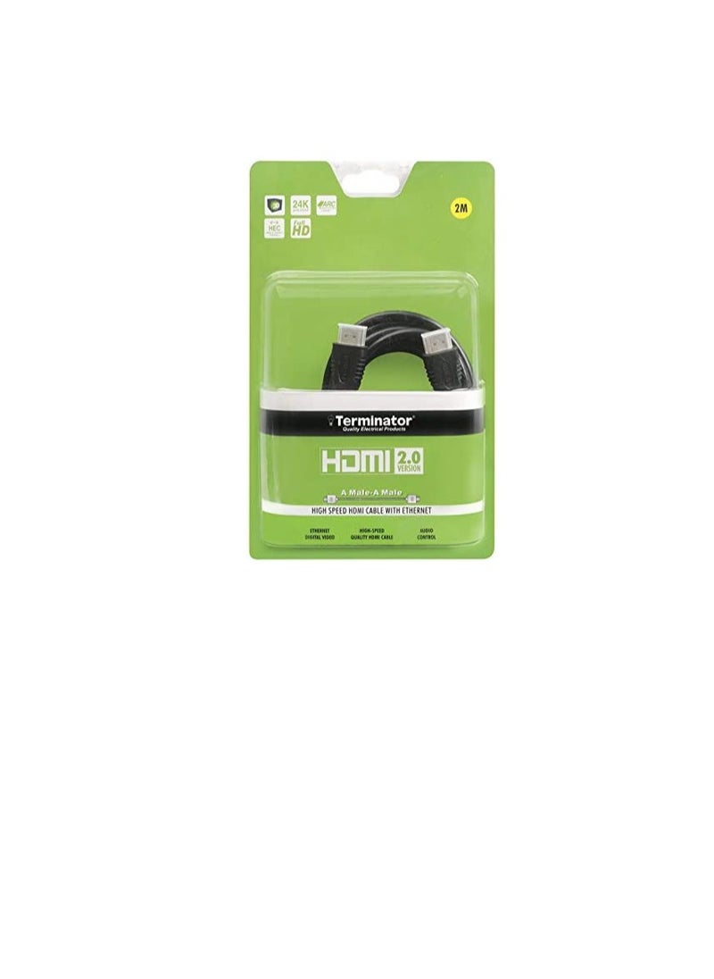 Terminator HDMI Cable W/Ethernet 2Mtr THDMIC 2.0-2005-2M Terminator  - Image 2
