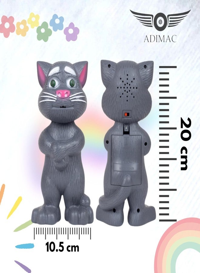 ADIMAC Talking Tom Toy for Kids Interactive Educational Fun Plush Sound Effects for Boys and Girls - Image 4