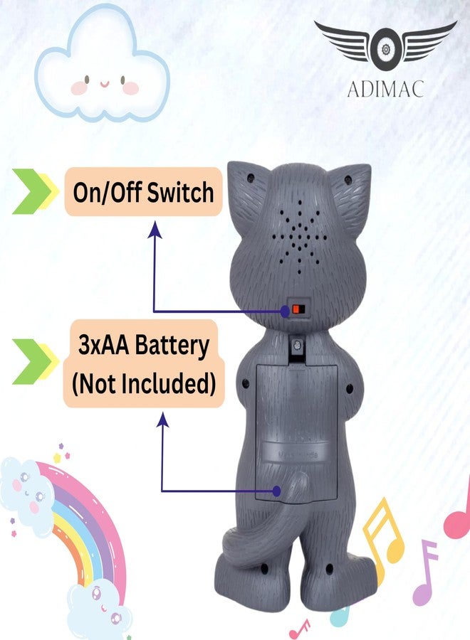 ADIMAC Talking Tom Toy for Kids Interactive Educational Fun Plush Sound Effects for Boys and Girls - Image 3