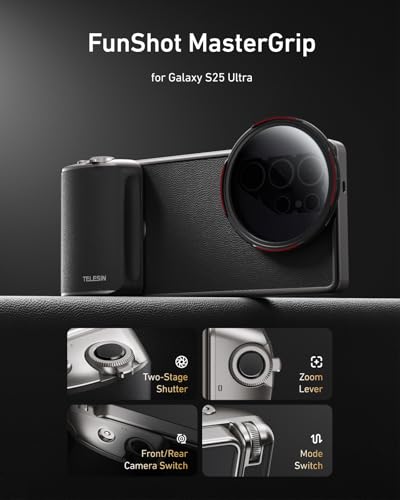TELESIN Fun Shot Mastergrip Phone Camera Grip Photography Kit Grip Phone Case 67mm CPL Filter Lens for Samsung Galaxy S25 Ultra Comfort Ergonomic Professional Master Handle Holder - Image 3