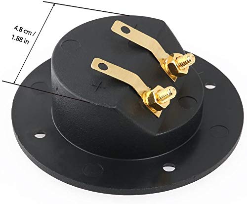 YTYKINOY 2 Pcs Black 3" Round 2-Way Speaker Box Terminal Binding Post Screw Cup Connector Subwoofer Plug - Image 3