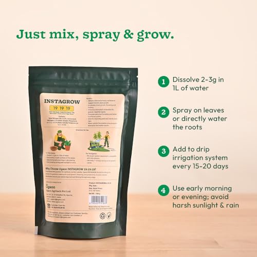 Ugaoo InstaGrow NPK 19:19:19 Fertilizer (500g) | Water-Soluble Plant Food for Growth, Flowering & Fruiting | Balanced NPK for Indoor & Outdoor Plants - Image 5