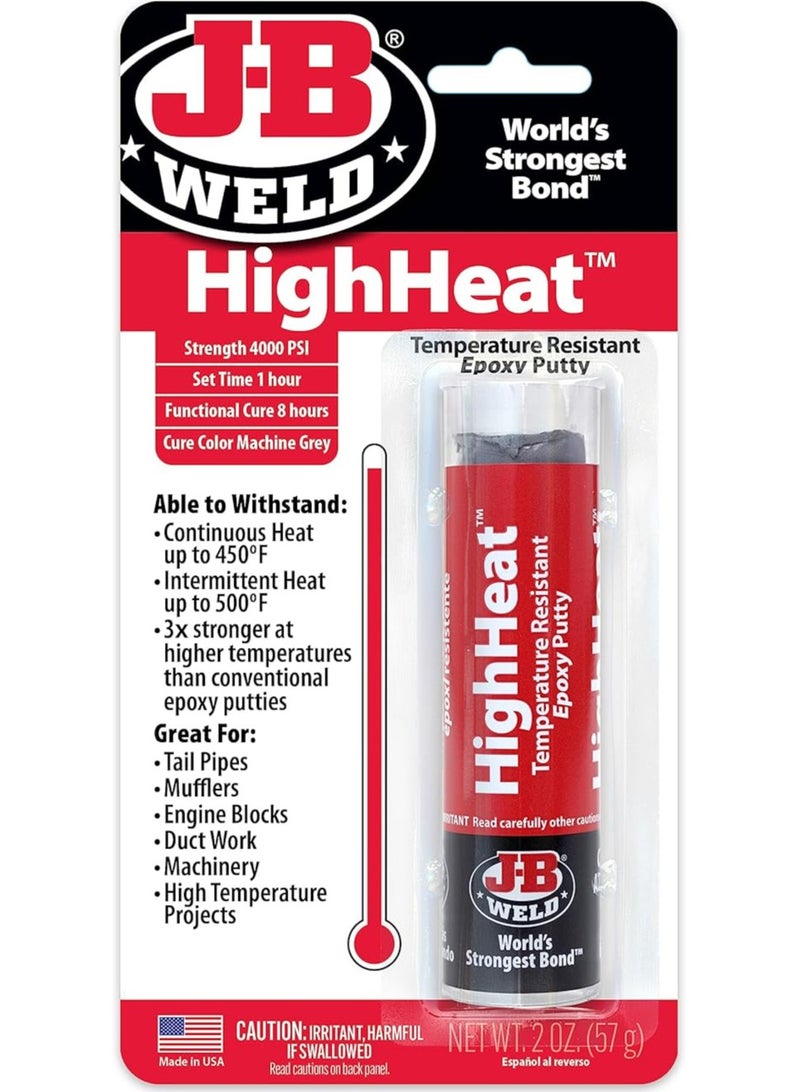 J-B WELD 8297 60ml Grey High Heat Temperature Resistant Epoxy, 2 Ounce - Image 1
