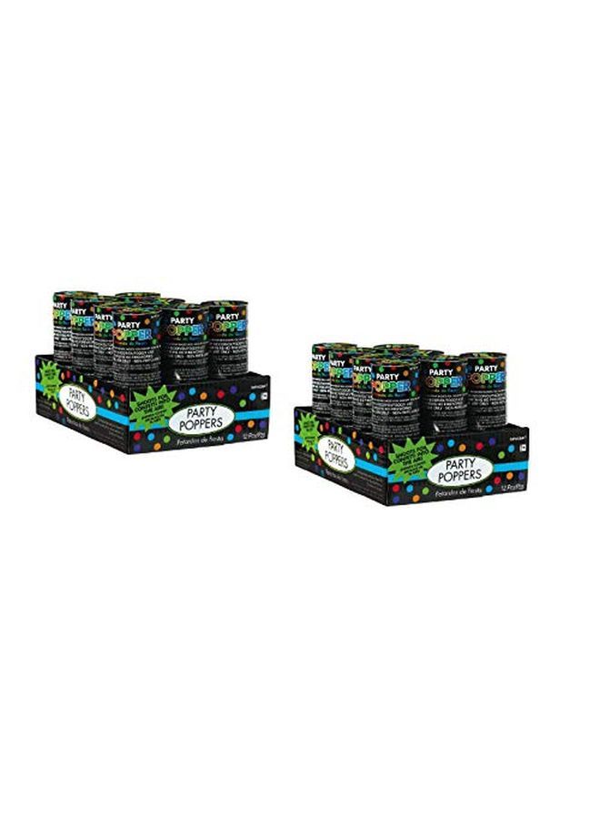 Amscan Confetti Poppers Party Accessory (24 Pack) - Image 1