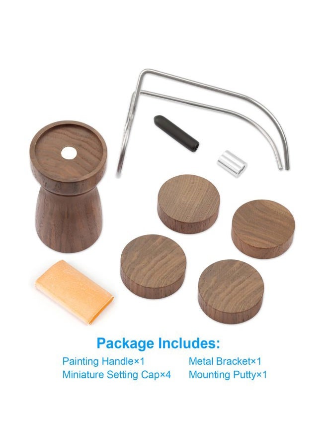 Jucoci Painting Handle for Miniautres Black Walnut Paint Handle Compatible with Warhammer, DND, Scale Model, Fantasy Figurines (Extend Version 03) - Image 2