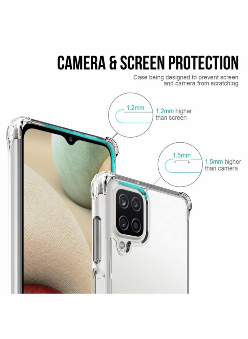 KASTWAVE Case for Samsung Galaxy A12 Case, KASTWAVE Clear Transparent Reinforced Corners TPU Shock-Absorption Flexible Cell Phone Cover for Samsung M12 Case 6.5" Clear - Image 5