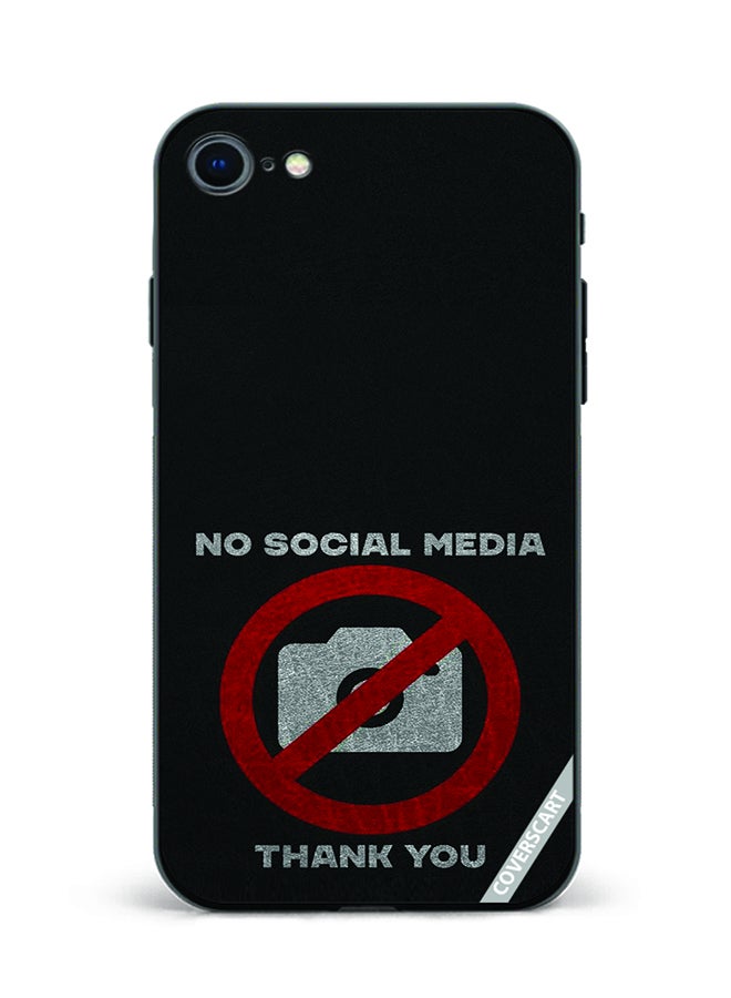 COVERSCART Protective Case Cover For Apple iPhone 7 No Social Media Design Black