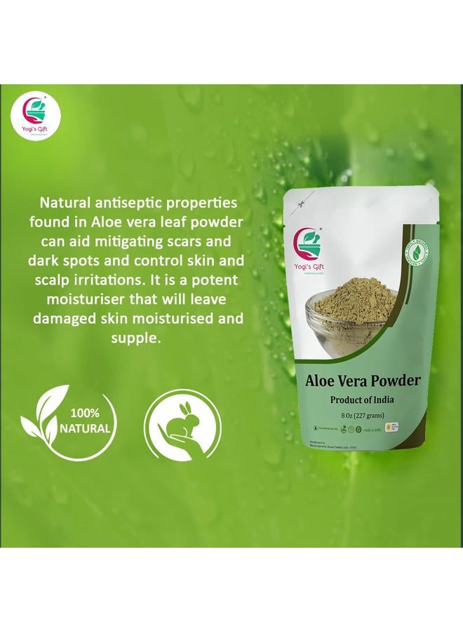 YOGI'S GIFT – Celebrating health Aloe Vera Powder 8 oz | Moisturizing Face Mask Ingredient For Dry Skin | Hair Mask Ingredient for Hair Growth | Made from Pure & Cultivated Aloevera | by Yogi's Gift®  - Image 4