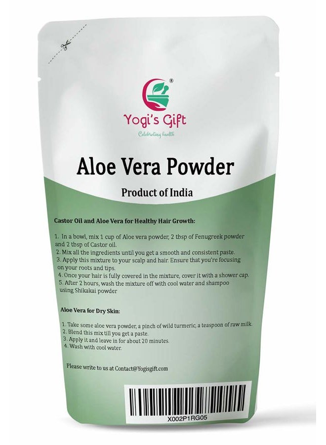 YOGI'S GIFT – Celebrating health Aloe Vera Powder 8 oz | Moisturizing Face Mask Ingredient For Dry Skin | Hair Mask Ingredient for Hair Growth | Made from Pure & Cultivated Aloevera | by Yogi's Gift®  - Image 2