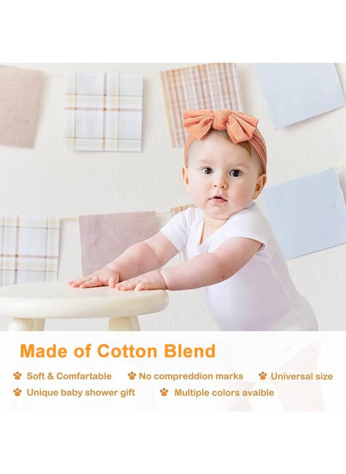 MileMelo 6 Colors Soft Wide Turban Baby Headbands for Baby Girls Infants Newborn Hair Accessories Toddlers Kids and Children Multicolour  - Image 3