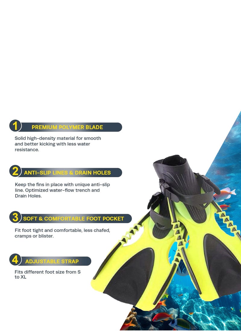 Adando - Adando Diving Snorkeling Face Mask Set - Face Mask With Dry Breathing System With Fins & Snorkel - Food Grade Silicone Diving Goggles - Anti Fog Leakproof Diving Equipment for Adults Teens - Image 1